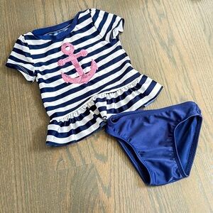 Cat & Jack Nautical Striped 2 piece Swimsuit 18M